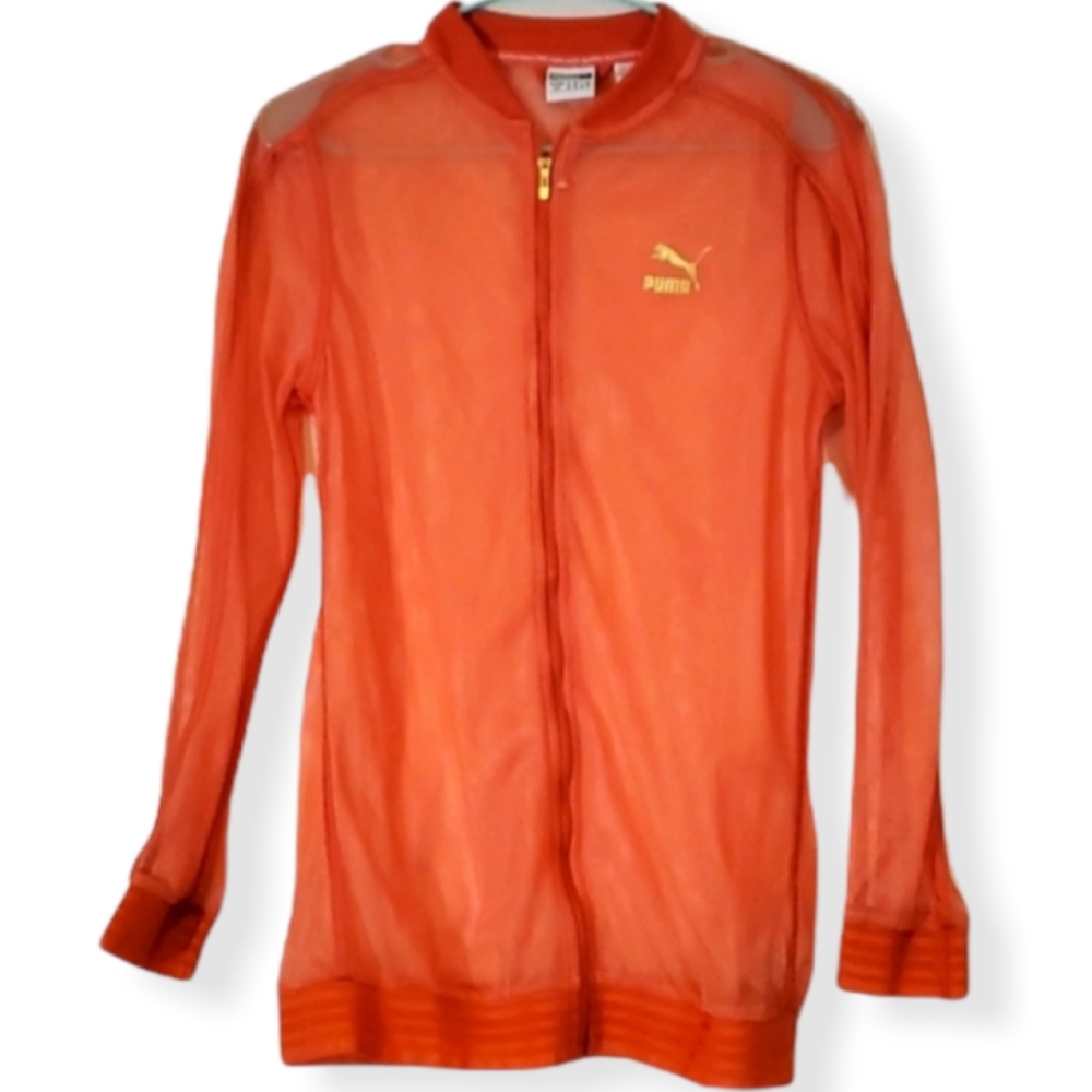 Puma Mesh Orange Jacket, Size S